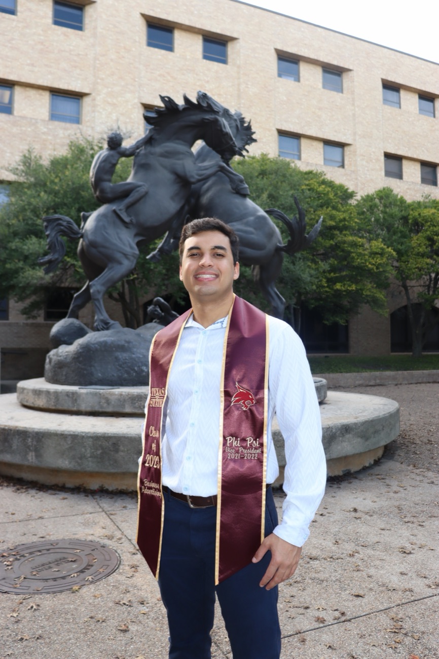 Chazz Spiers, President and COO of Replio, at Texas State University graduation